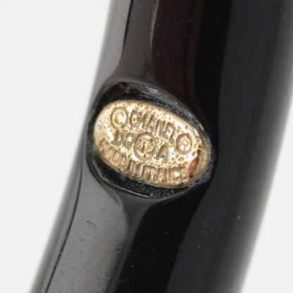 Chanel 00A Plastic Logo Stone Bangle Bracelet Black