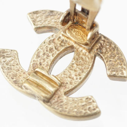 Chanel 01A Coco Mark Pearl Earrings Gold