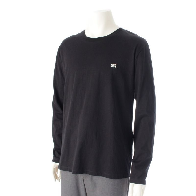 Celine Triomphe Embroidered Logo Long Sleeve T-shirt Long Sleeve Cut And Sewn