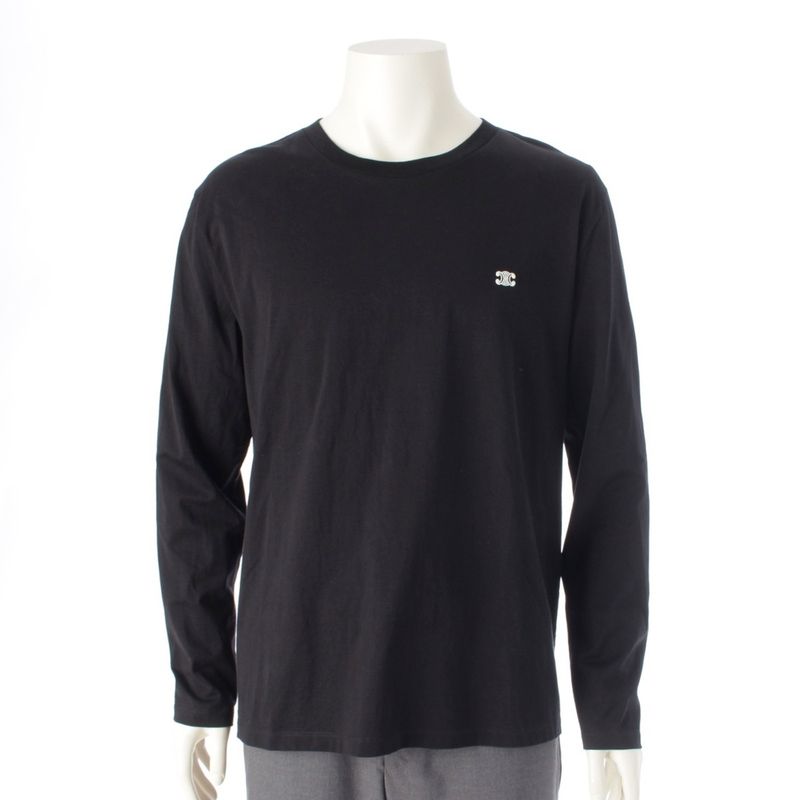 Celine Triomphe Embroidered Logo Long Sleeve T-shirt Long Sleeve Cut And Sewn