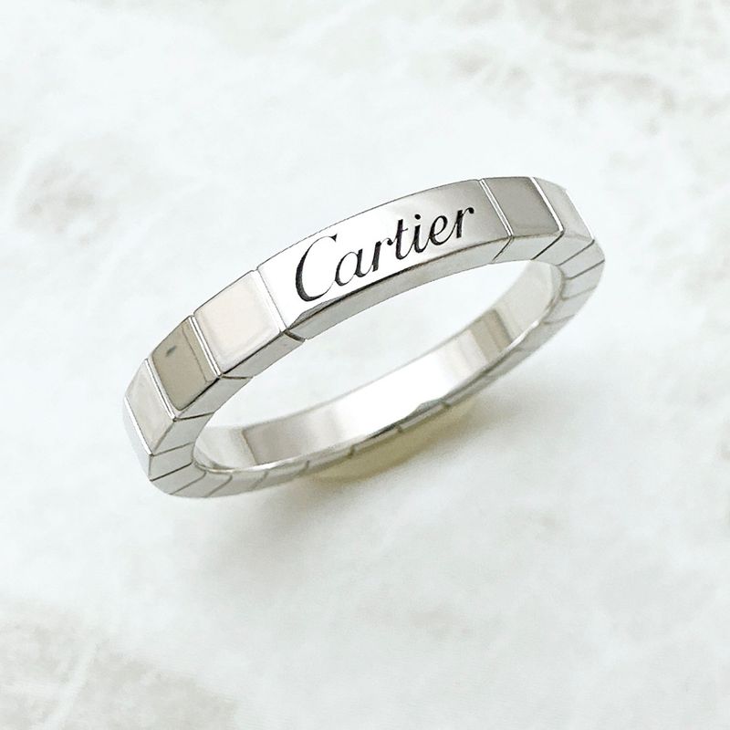 Cartier Lanier White Gold  Ring 57  Band