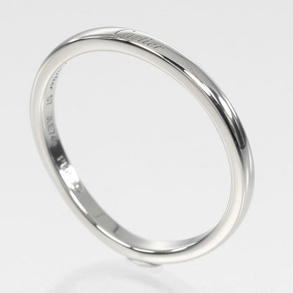 Cartier Ballerina Curve Pt950platinum #16.5 Mens 3.6g Ring