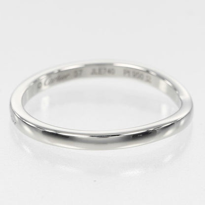 Cartier Ballerina Curve Pt950platinum #16.5 Mens 3.6g Ring