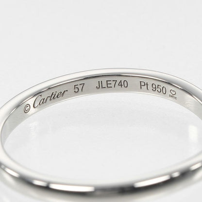 Cartier Ballerina Curve Pt950platinum #16.5 Mens 3.6g Ring