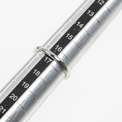 Cartier Ballerina Curve Pt950platinum #16.5 Mens 3.6g Ring