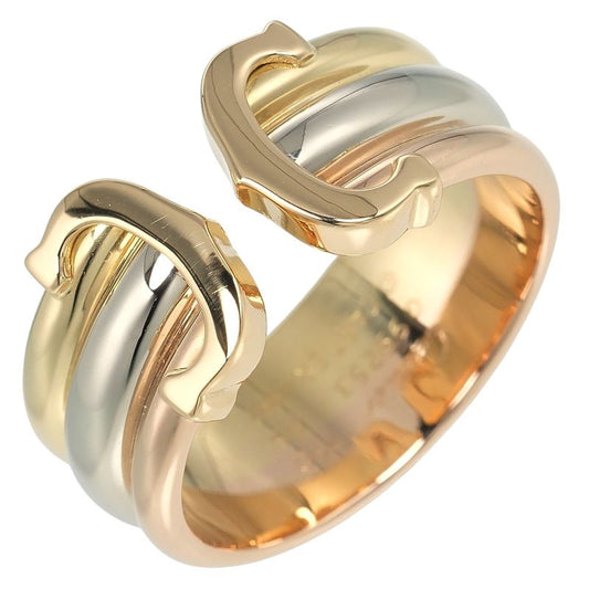 Cartier 2C LM 18K Gold (yg×pg×wg) 15.5 Ladies 7g Ring