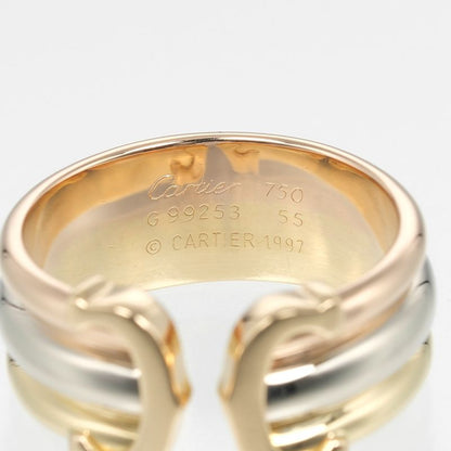 Cartier 2C LM 18K Gold (yg×pg×wg) 15.5 Ladies 7g Ring