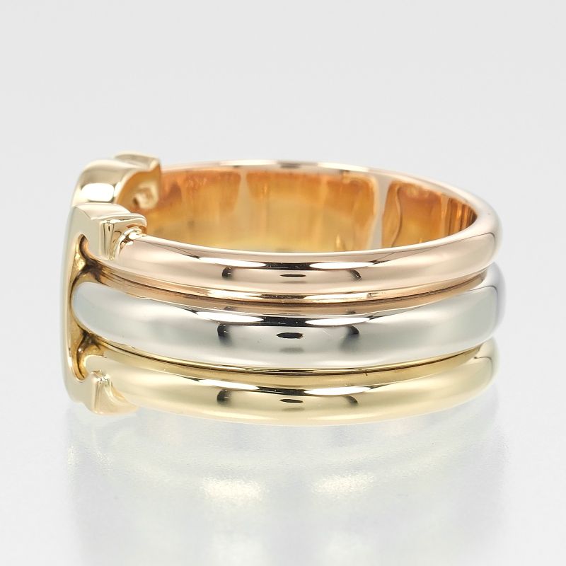 Cartier 2C LM 18K Gold (yg×pg×wg) 15.5 Ladies 7g Ring