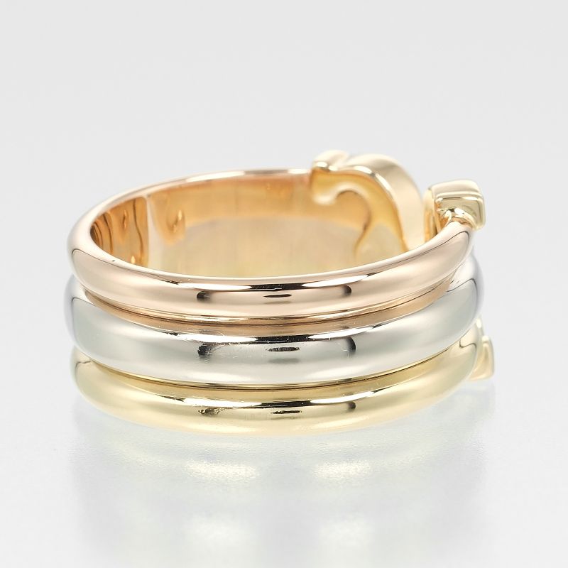 Cartier 2C LM 18K Gold (yg×pg×wg) 15.5 Ladies 7g Ring