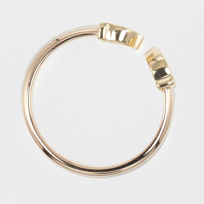 Cartier 2C LM 18K Gold (yg×pg×wg) 15.5 Ladies 7g Ring