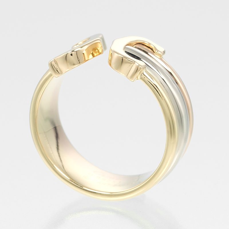 Cartier 2C LM 18K Gold (yg×pg×wg) 15.5 Ladies 7g Ring