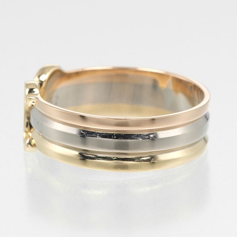 Cartier 2C 18K Gold (yg×pg×wg) No 11 Ladies 3.6g Ring