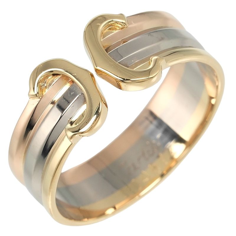 Cartier 2C 18K Gold (yg×pg×wg) No 11 Ladies 3.6g Ring