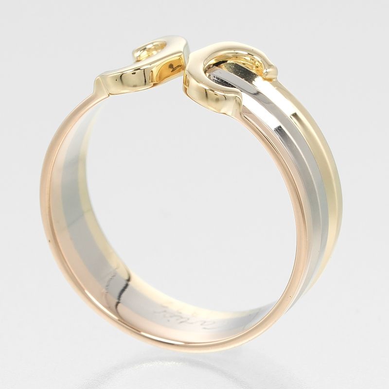 Cartier 2C 18K Gold (yg×pg×wg) No 11 Ladies 3.6g Ring