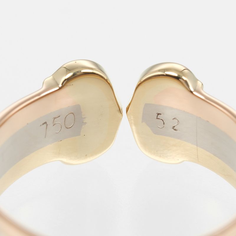 Cartier 2C 18K Gold (yg×pg×wg) No 11 Ladies 3.6g Ring