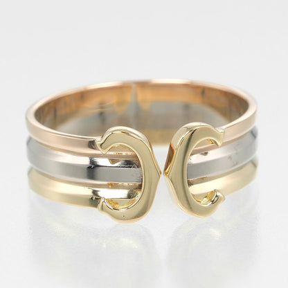 Cartier 2C 18K Gold (yg×pg×wg) No 11 Ladies 3.6g Ring