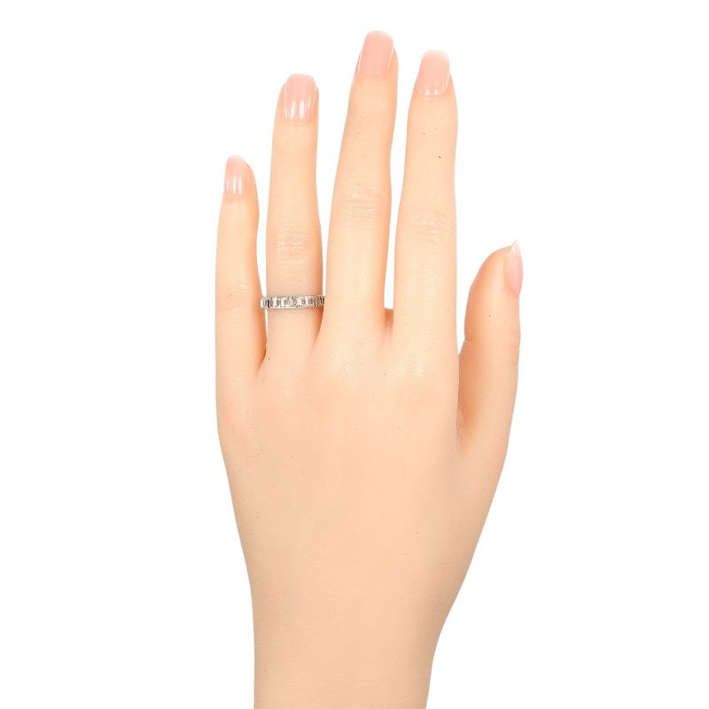 Tiffany & Co T True Narrow 18K White Gold #10 Ladies 3.2g Ring