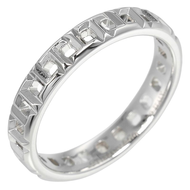 Tiffany & Co T True Narrow 18K White Gold #10 Ladies 3.2g Ring