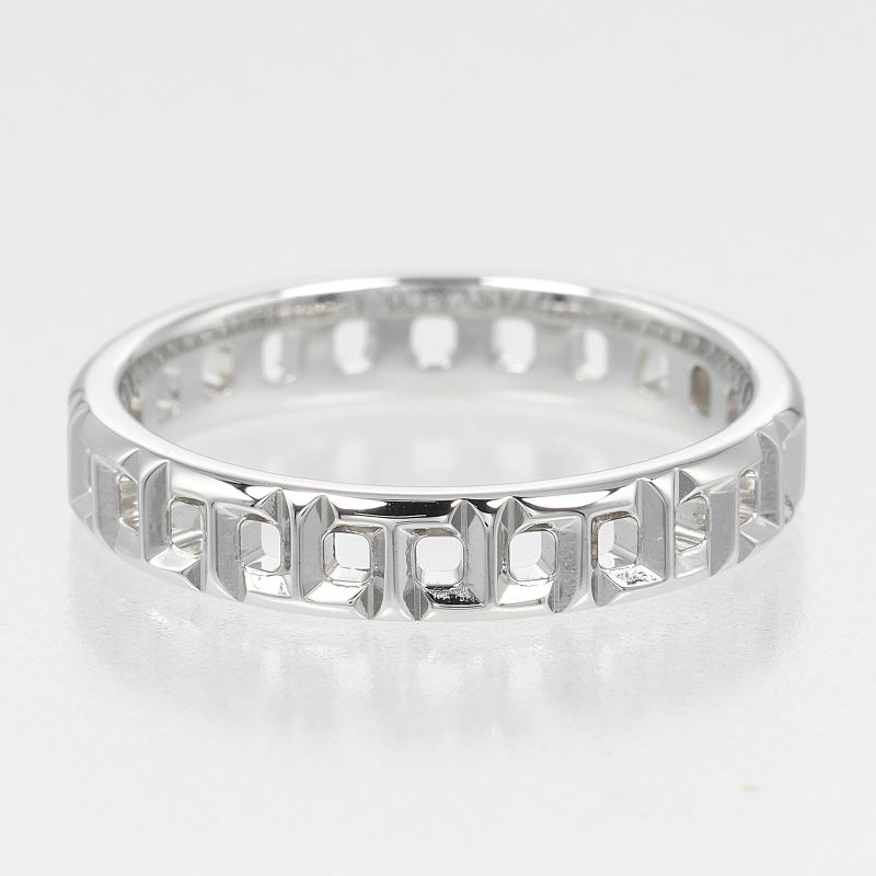 Tiffany & Co T True Narrow 18K White Gold #10 Ladies 3.2g Ring