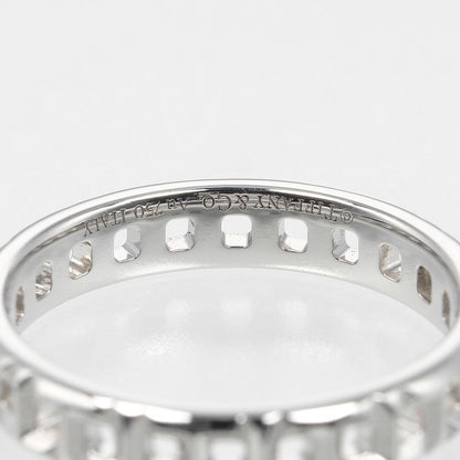 Tiffany & Co T True Narrow 18K White Gold #10 Ladies 3.2g Ring