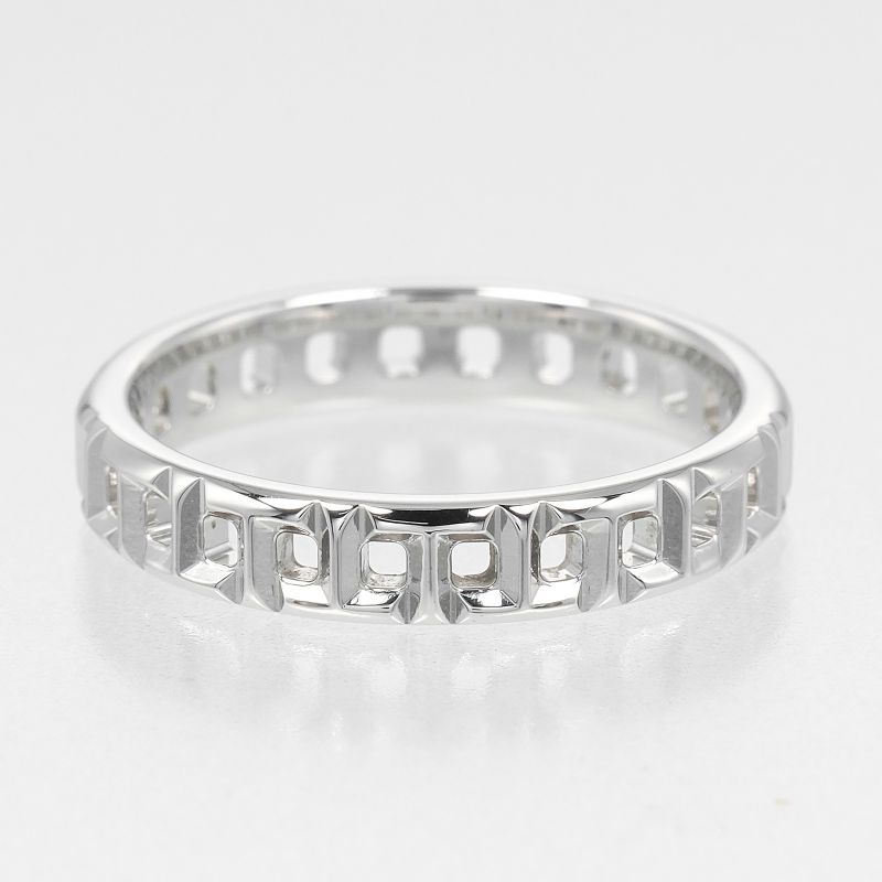 Tiffany & Co T True Narrow 18K White Gold #10 Ladies 3.2g Ring