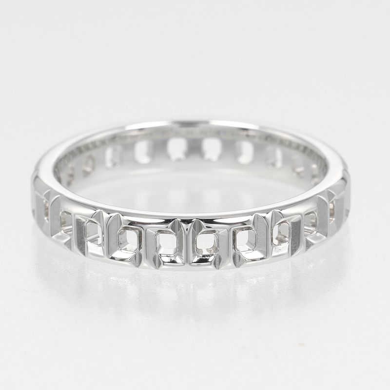 Tiffany & Co T True Narrow 18K White Gold #10 Ladies 3.2g Ring