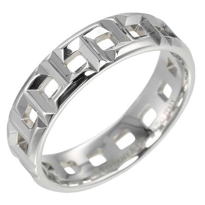 Tiffany & Co T True Wide 5.5mm (0.22in) Band 18kwhite Gold #15 Ladies 5.2g Ring