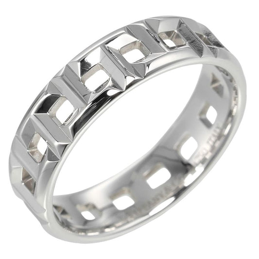 Tiffany & Co T True Wide 5.5mm (0.22in) Band 18kwhite Gold #15 Ladies 5.2g Ring