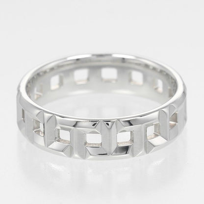 Tiffany & Co T True Wide 5.5mm (0.22in) Band 18kwhite Gold #15 Ladies 5.2g Ring