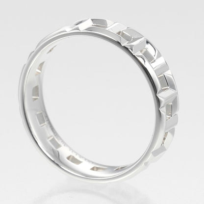Tiffany & Co T True Wide 5.5mm (0.22in) Band 18kwhite Gold #15 Ladies 5.2g Ring