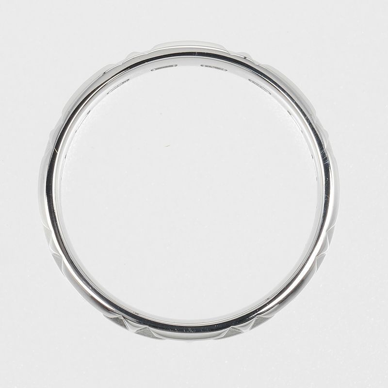 Tiffany & Co T True Wide 5.5mm (0.22in) Band 18kwhite Gold #15 Ladies 5.2g Ring