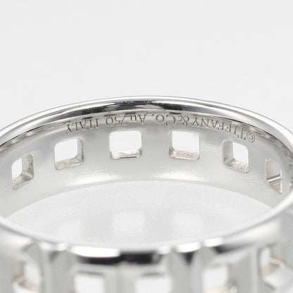 Tiffany & Co T True Wide 5.5mm (0.22in) Band 18kwhite Gold #15 Ladies 5.2g Ring