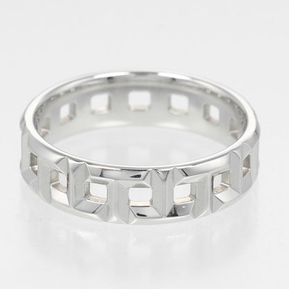 Tiffany & Co T True Wide 5.5mm (0.22in) Band 18kwhite Gold #15 Ladies 5.2g Ring