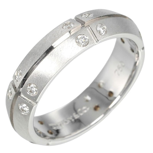 Tiffany & Co Streamerica 18kwhite Gold And Diamonds #11.5 Ladies 5.7g Ring