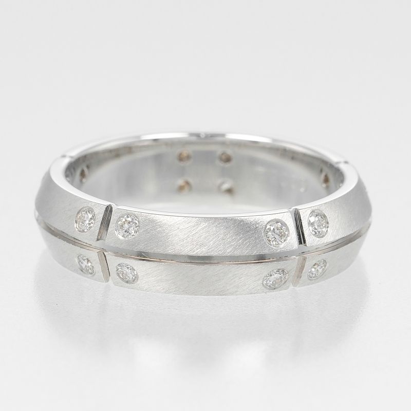 Tiffany & Co Streamerica 18kwhite Gold And Diamonds #11.5 Ladies 5.7g Ring