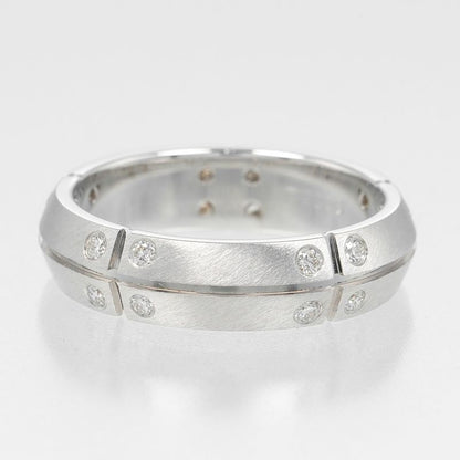 Tiffany & Co Streamerica 18kwhite Gold And Diamonds #11.5 Ladies 5.7g Ring