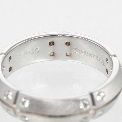 Tiffany & Co Streamerica 18kwhite Gold And Diamonds #11.5 Ladies 5.7g Ring