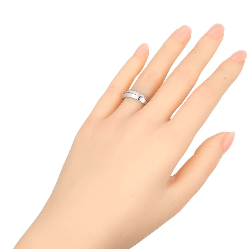 Tiffany & Co Streamerica 18kwhite Gold And Diamonds #11.5 Ladies 5.7g Ring