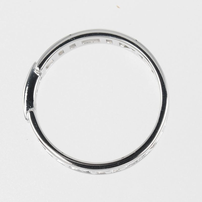 Tiffany & Co Open Atlas 18kwhite Gold X 3P Diamonds #17 Ladies 6.55g Ring