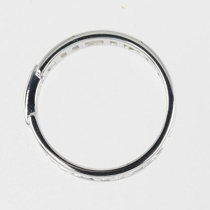 Tiffany & Co Open Atlas 18kwhite Gold X 3P Diamonds #17 Ladies 6.55g Ring