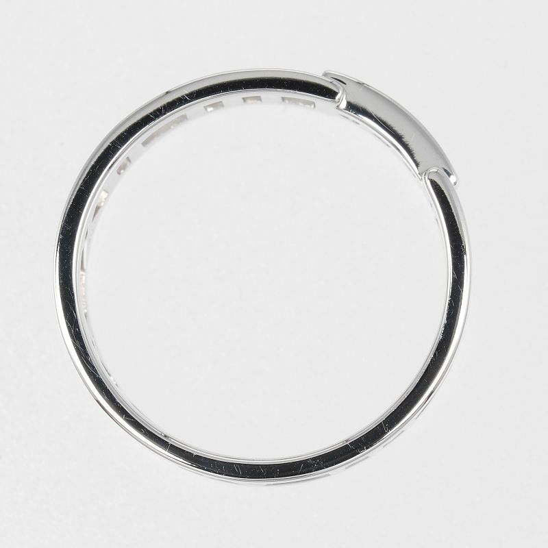 Tiffany & Co Open Atlas 18kwhite Gold X 3P Diamonds #17 Ladies 6.55g Ring