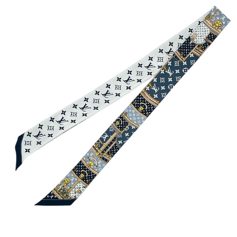 Louis Vuitton Scarf Twilly Bandeau Silk Monogram Multicolor