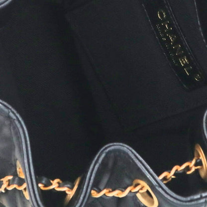 Chanel Lambskin Chain Strap Drawstring Backpack Women