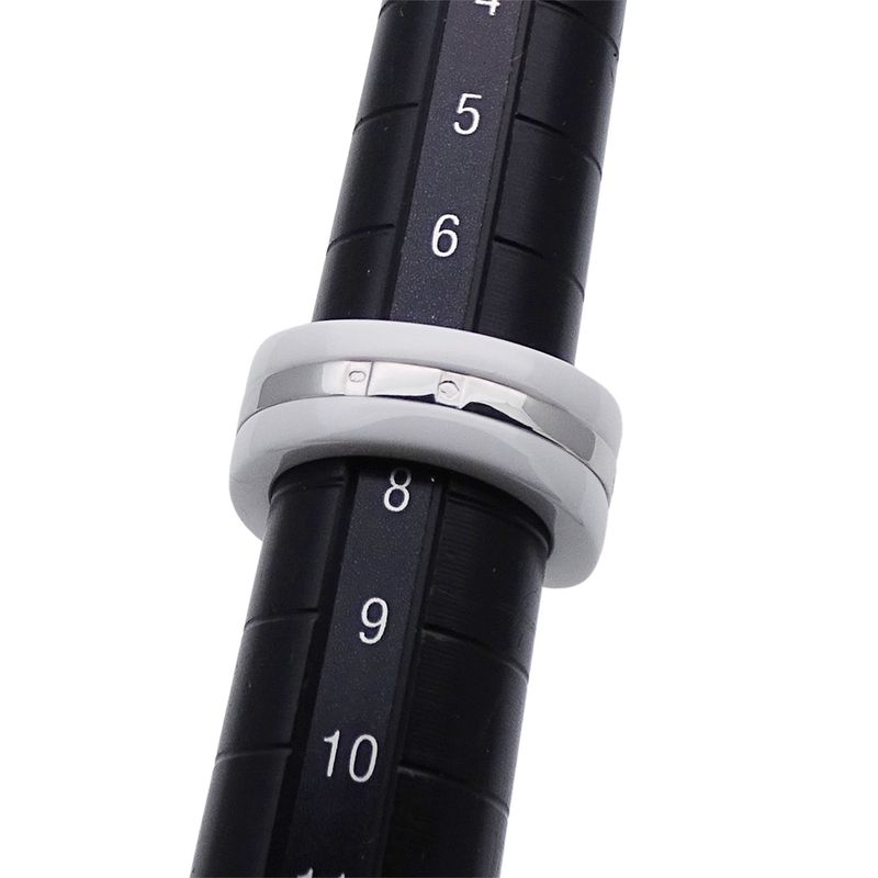 Chanel Ring Ladies Brand Ring White Ceramic 750wg Diamond Ultra White #48