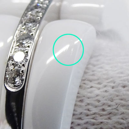 Chanel Ring Ladies Brand Ring White Ceramic 750wg Diamond Ultra White #48