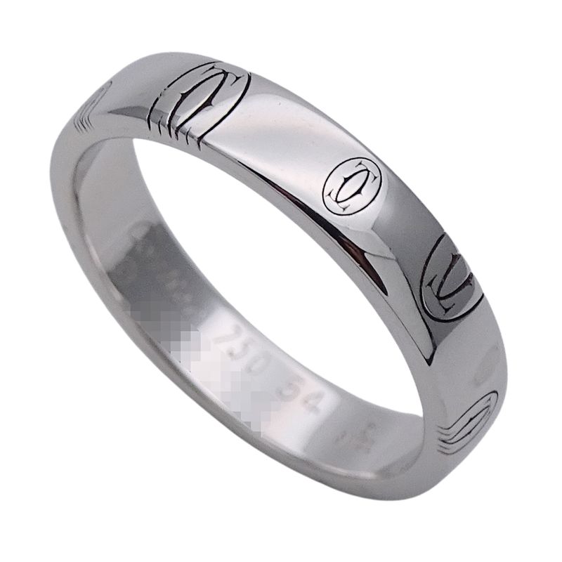 Cartier Ring Women's Brand Ring 750wg Happy Birthday White Gold  #54
