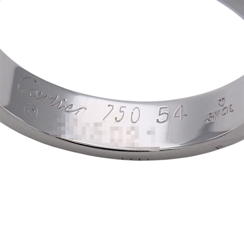 Cartier Ring Women's Brand Ring 750wg Happy Birthday White Gold  #54