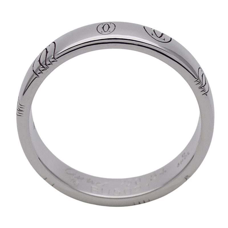 Cartier Ring Women's Brand Ring 750wg Happy Birthday White Gold  #54