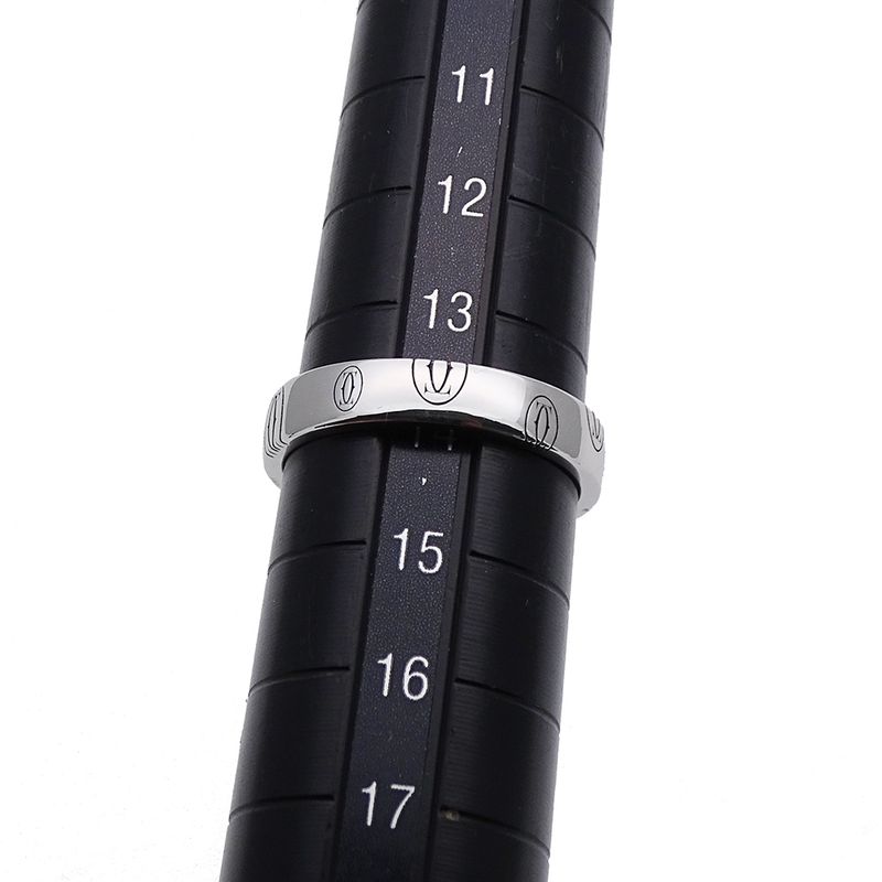 Cartier Ring Women's Brand Ring 750wg Happy Birthday White Gold  #54