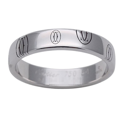 Cartier Ring Women's Brand Ring 750wg Happy Birthday White Gold  #54